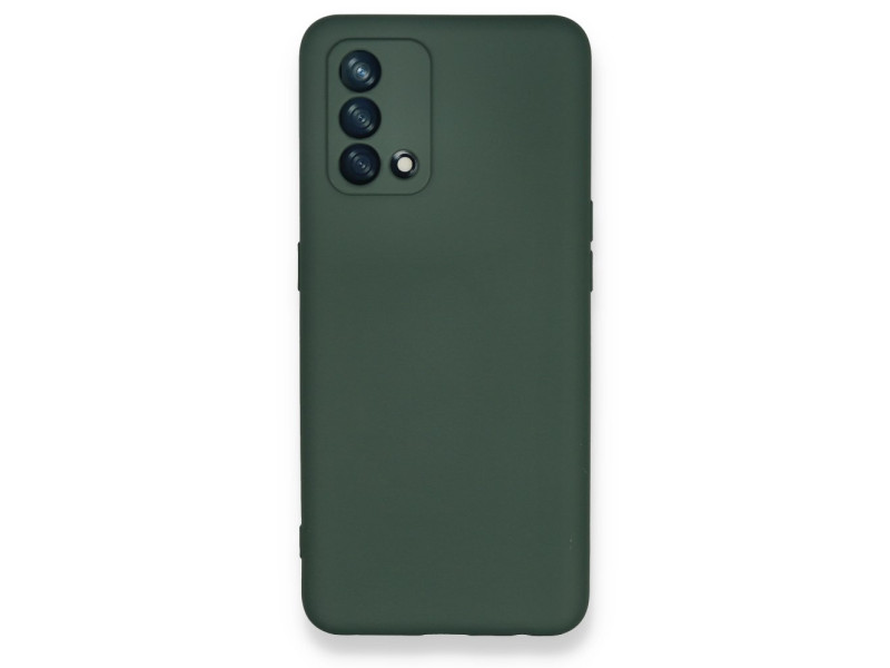 Newface Oppo A74 4G Kılıf Nano içi Kadife Silikon - Koyu Yeşil