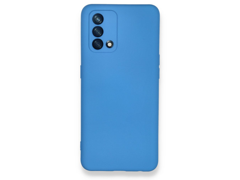 Newface Oppo A74 4G Kılıf Nano içi Kadife Silikon - Mavi