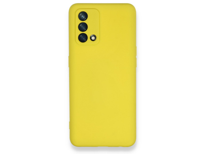 Newface Oppo A74 4G Kılıf Nano içi Kadife Silikon - Sarı