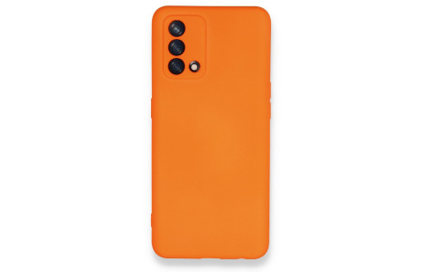 Newface Oppo A74 4G Kılıf Nano içi Kadife Silikon - Turuncu
