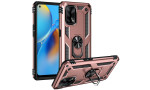 Newface Oppo A74 4G Kılıf Sofya Yüzüklü Silikon Kapak - Rose
