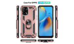 Newface Oppo A74 4G Kılıf Sofya Yüzüklü Silikon Kapak - Rose