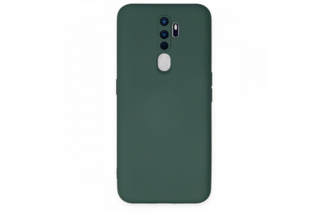 Newface Oppo A9 2020 Kılıf Nano içi Kadife Silikon - Koyu Yeşil
