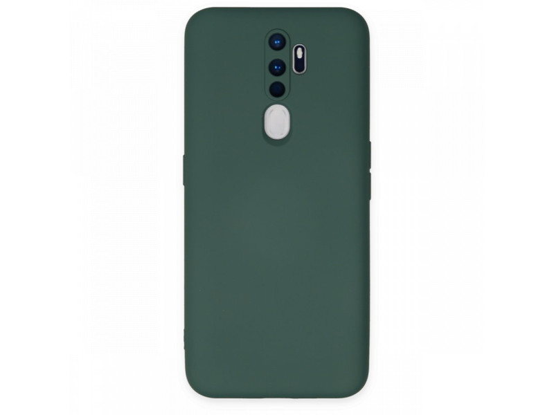 Newface Oppo A9 2020 Kılıf Nano içi Kadife Silikon - Koyu Yeşil