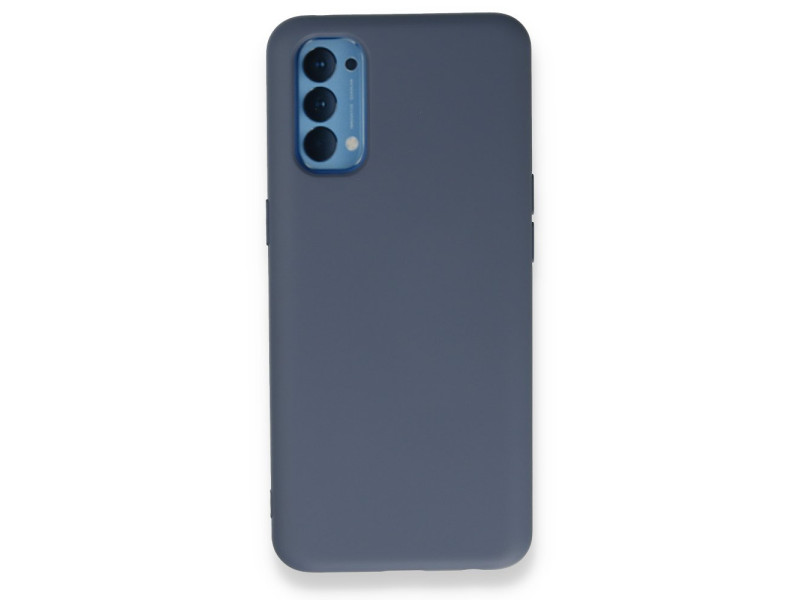 Newface Oppo Reno 4 Kılıf Nano içi Kadife Silikon - Gri