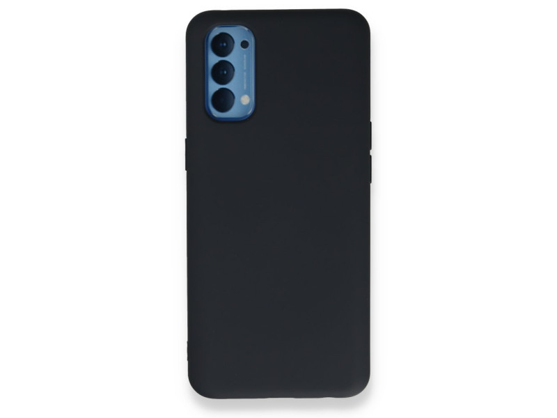 Newface Oppo Reno 4 Kılıf Nano içi Kadife Silikon - Lacivert