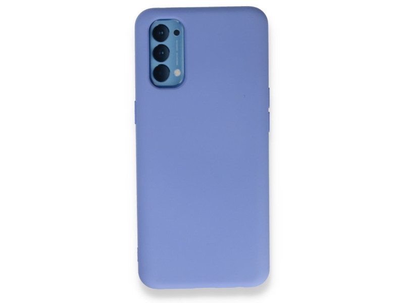 Newface Oppo Reno 4 Kılıf Nano içi Kadife Silikon - Lila