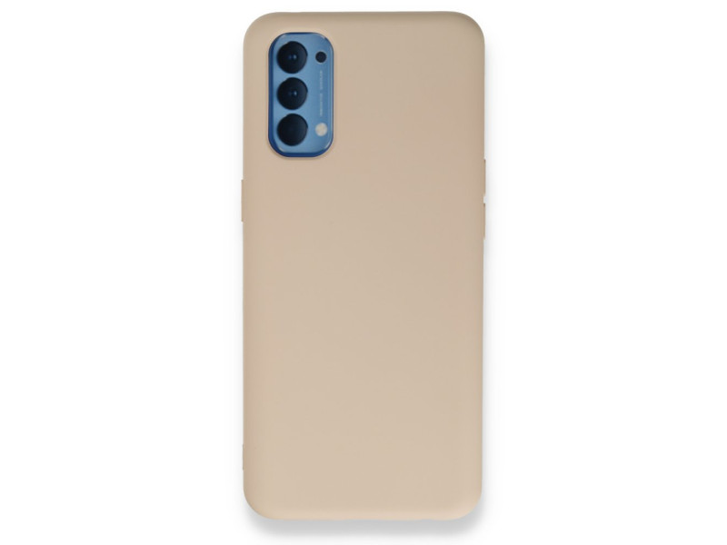 Newface Oppo Reno 4 Kılıf Nano içi Kadife Silikon - Pudra