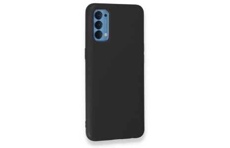 Newface Oppo Reno 4 Kılıf Nano içi Kadife Silikon - Siyah