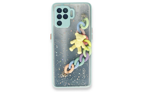 Newface Oppo Reno 5 Lite Kılıf Ayıcıklı Silikon - Yeşil