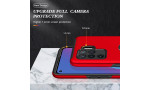 Newface Oppo Reno 5 Lite Kılıf Elit Yüzüklü Kapak - Kırmızı