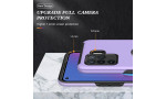 Newface Oppo Reno 5 Lite Kılıf Elit Yüzüklü Kapak - Mor