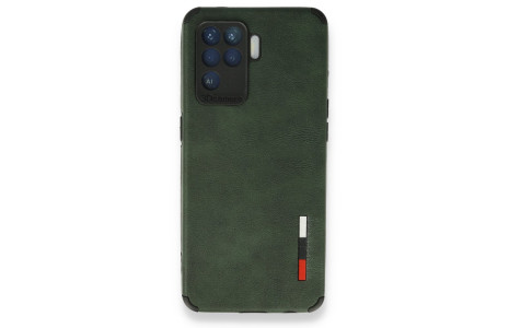 Newface Oppo Reno 5 Lite Kılıf Loop Deri Silikon - Yeşil