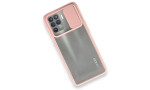 Newface Oppo Reno 5 Lite Kılıf Palm Buzlu Kamera Sürgülü Silikon - Pembe