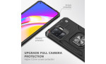 Newface Oppo Reno 5 Lite Kılıf Zegna Yüzüklü Silikon Kapak - Siyah