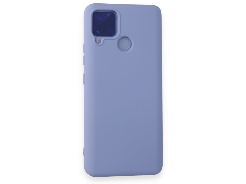 Newface Realme C15 Kılıf Nano içi Kadife Silikon - Lila