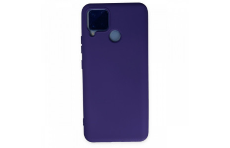 Newface Realme C15 Kılıf Nano içi Kadife Silikon - Mor