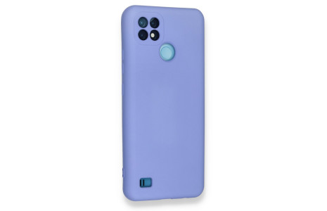 Newface Realme C21 Kılıf Nano içi Kadife Silikon - Lila