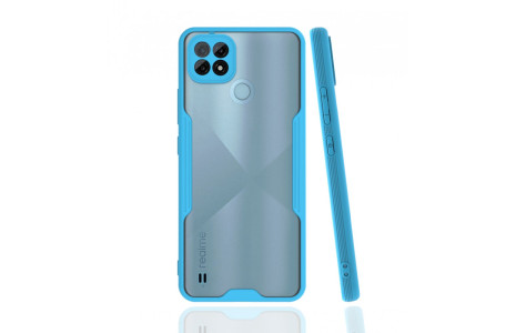 Newface Realme C21 Kılıf Platin Silikon - Mavi