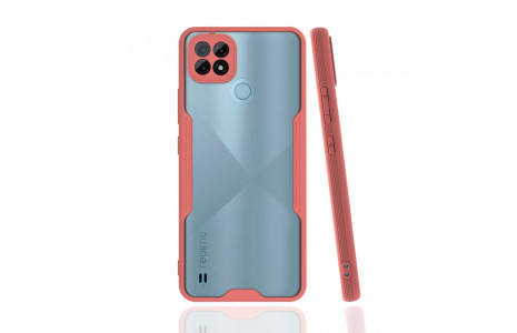 Newface Realme C21 Kılıf Platin Silikon - Pembe