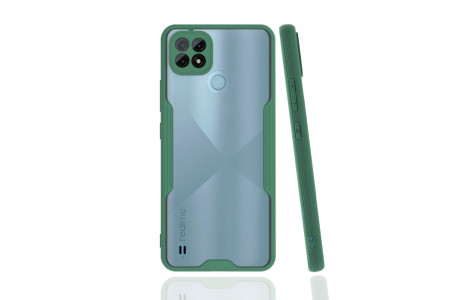 Newface Realme C21 Kılıf Platin Silikon - Yeşil