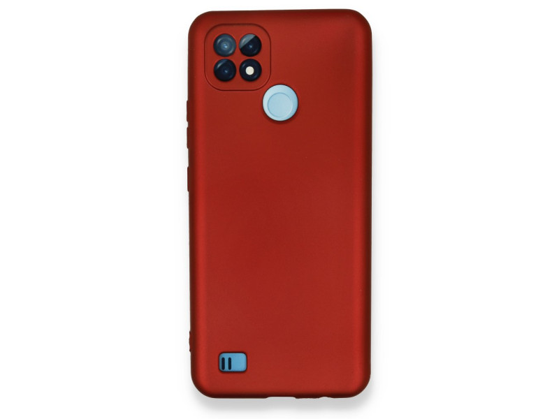 Newface Realme C21 Kılıf First Silikon - Bordo