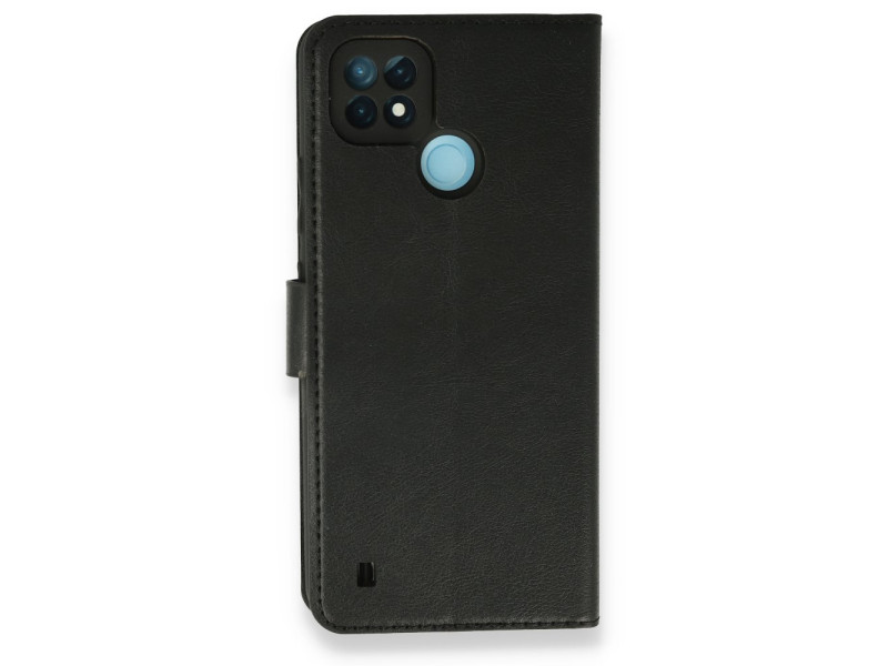 Newface Realme C21 Kılıf Trend S Plus Kapaklı Kılıf - Siyah