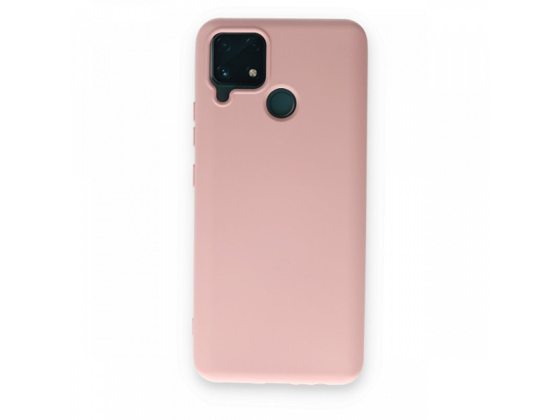 Newface Realme C25 Kılıf Nano içi Kadife Silikon - Pudra