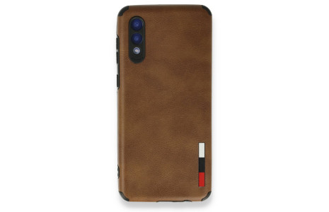 Newface Samsung Galaxy A02 Kılıf Loop Deri Silikon - Kahverengi