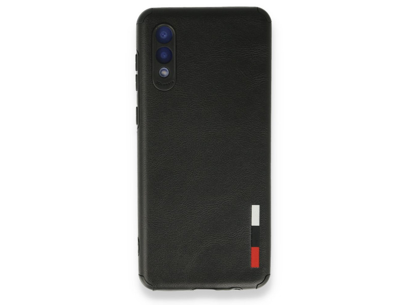 Newface Samsung Galaxy A02 Kılıf Loop Deri Silikon - Siyah