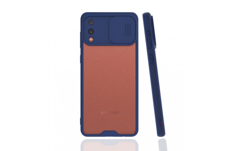 Newface Samsung Galaxy A02 Kılıf Platin Kamera Koruma Silikon - Lacivert