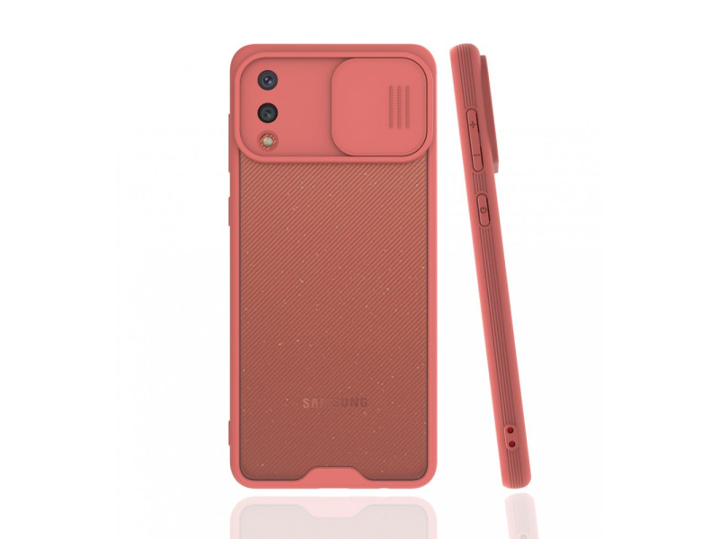 Newface Samsung Galaxy A02 Kılıf Platin Kamera Koruma Silikon - Pembe