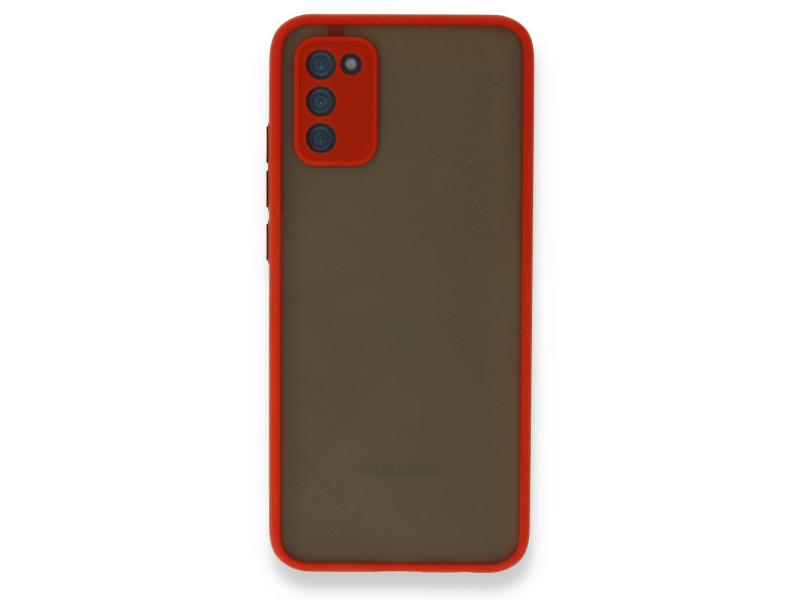 Newface Samsung Galaxy A02S Kılıf Montreal Silikon Kapak - Kırmızı