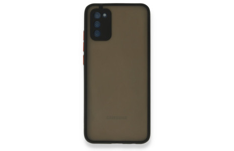 Newface Samsung Galaxy A03S Kılıf Montreal Silikon Kapak - Siyah