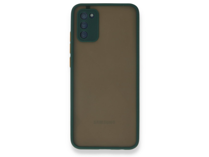 Newface Samsung Galaxy A03S Kılıf Montreal Silikon Kapak - Yeşil