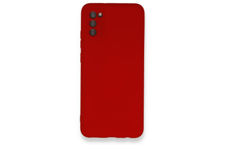 Newface Samsung Galaxy A03S Kılıf Nano içi Kadife Silikon - Kırmızı