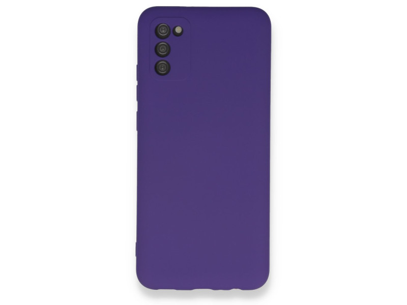 Newface Samsung Galaxy A03S Kılıf Nano içi Kadife Silikon - Mor