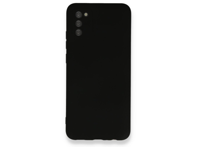 Newface Samsung Galaxy A03S Kılıf Nano içi Kadife Silikon - Siyah