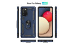 Newface Samsung Galaxy A03S Kılıf Sofya Yüzüklü Silikon Kapak - Lacivert