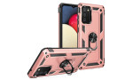 Newface Samsung Galaxy A03S Kılıf Sofya Yüzüklü Silikon Kapak - Rose