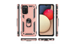 Newface Samsung Galaxy A03S Kılıf Sofya Yüzüklü Silikon Kapak - Rose