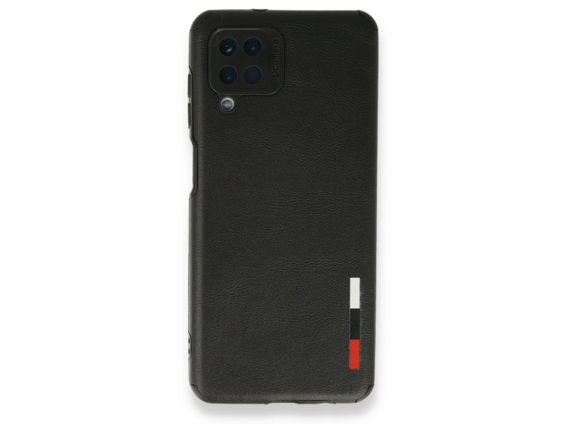 Newface Samsung Galaxy A12 Kılıf Loop Deri Silikon - Siyah