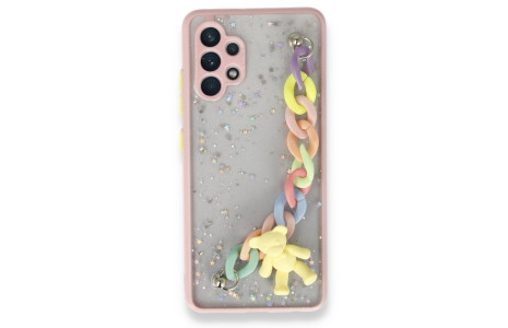Newface Samsung Galaxy A32 Kılıf Ayıcıklı Silikon - Pembe