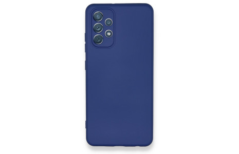 Newface Samsung Galaxy A32 Kılıf Nano içi Kadife Silikon - Koyu Mavi