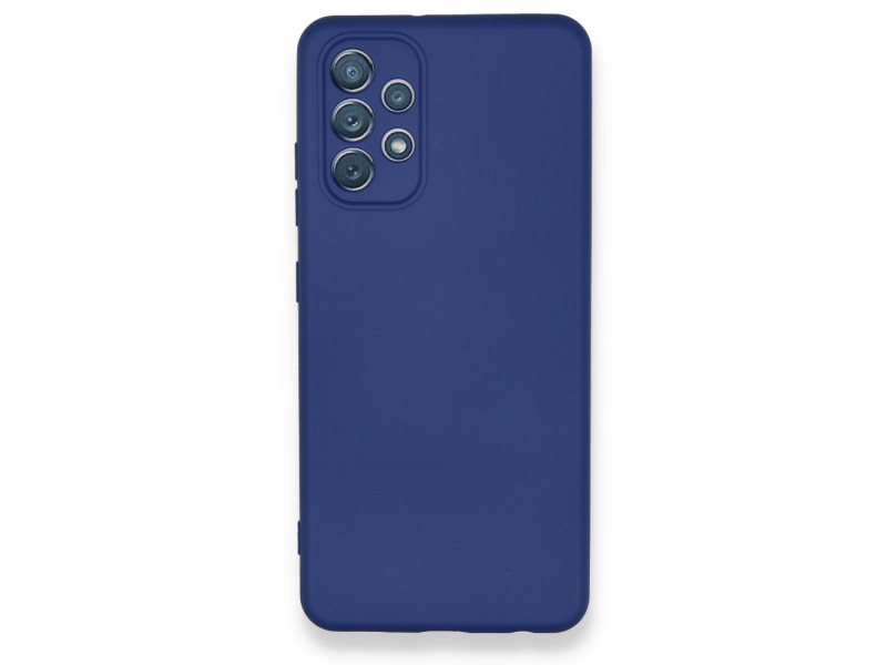 Newface Samsung Galaxy A32 Kılıf Nano içi Kadife Silikon - Koyu Mavi