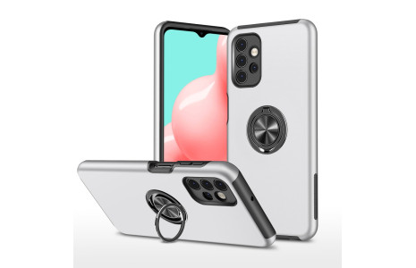 Newface Samsung Galaxy A52S Kılıf Elit Yüzüklü Kapak - Gümüş