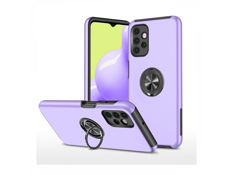 Newface Samsung Galaxy A52S Kılıf Elit Yüzüklü Kapak - Mor