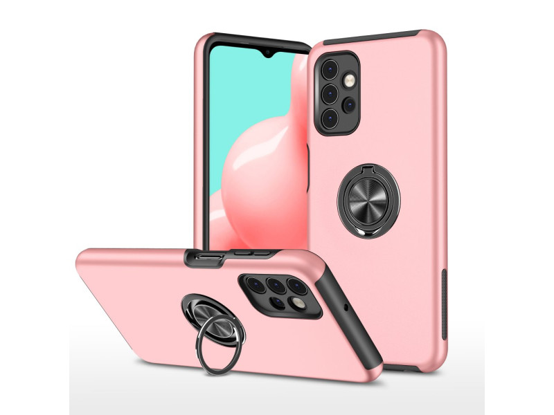 Newface Samsung Galaxy A52S Kılıf Elit Yüzüklü Kapak - Pembe