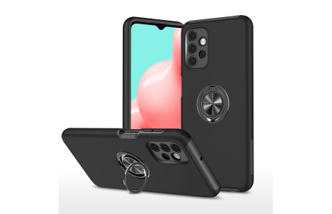 Newface Samsung Galaxy A52S Kılıf Elit Yüzüklü Kapak - Siyah