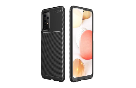 Newface Samsung Galaxy A52S Kılıf Focus Karbon Silikon - Siyah